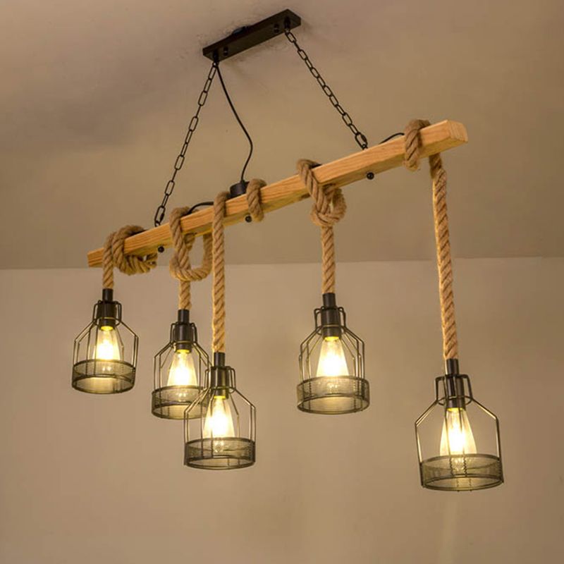 Illuminazione industriale dell'illuminazione dell'isola lampada a sospensione in rete per sala da pranzo