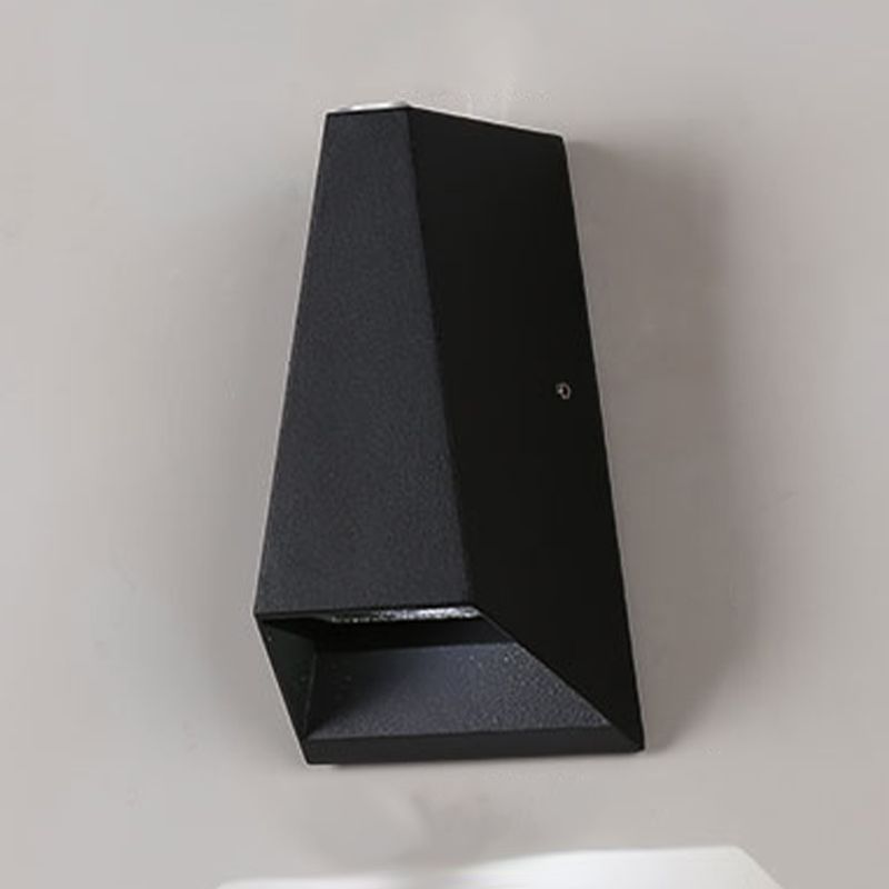 Zeitgenössische schwarze Wandleuchte geometrische Wandscheibe mit Aluminium für draußen