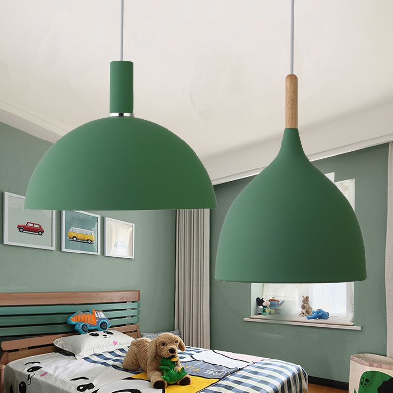 Dome Metal Hanging Light Nordic Minimalist Style 1 Light Hanging Lamp for Living Room