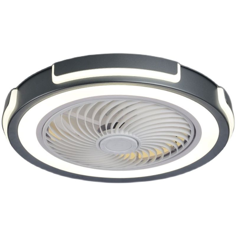 Acrylcirgular LED -Lüfter Flush Mount in moderner kreativer Stil Schmiedeeisen Deckenventilatoren für Schlafzimmer