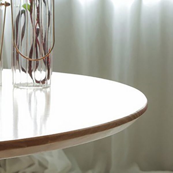 Contemporary Style Dining Table Solid Wood Oval Dinette Table for Home Kitchen