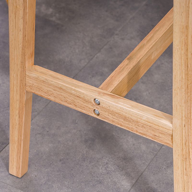 Modern Wood Bistro Bar Table Rectangle Footrest Bar Table for Living Room