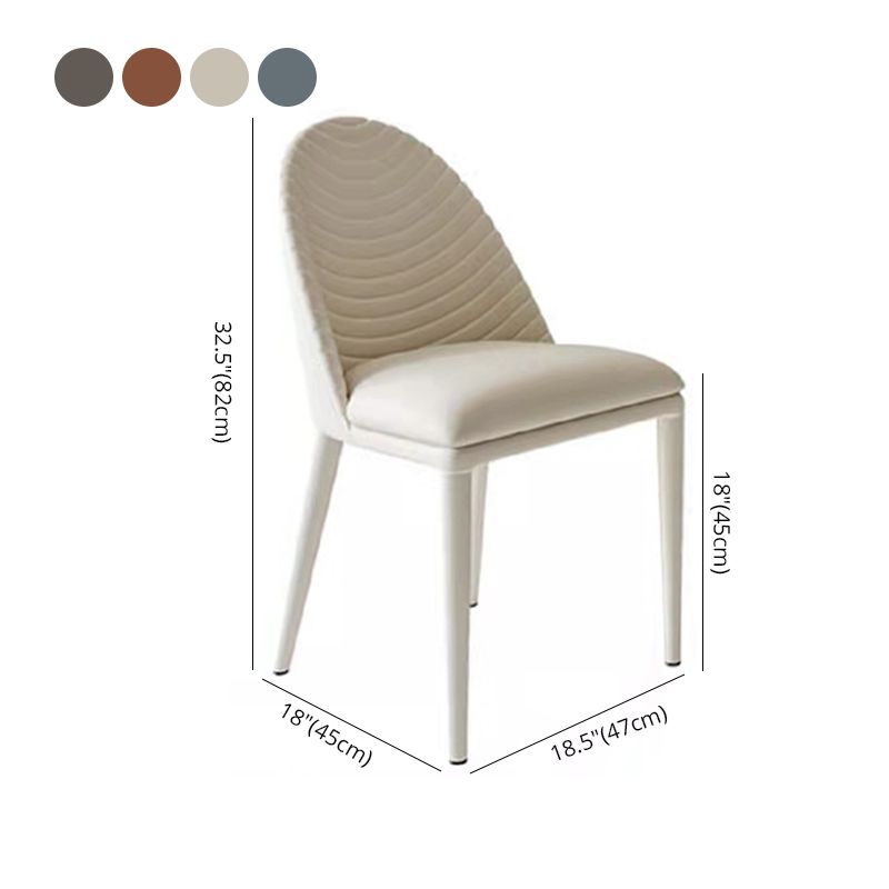 Sillas laterales contemporáneas modernas del comedor Silla Parsons del metal