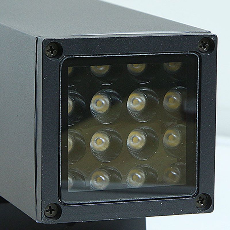 Modern Black Aluminum Wall Light Fixture 2-Light Outdoor Wall Sconce Light