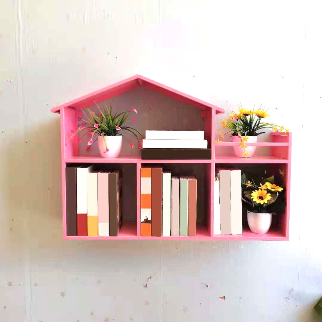 Libreria montata a parete di ferro scandinavo libreria orizzontale, 31,5 "l x 7,9" w x 21,7 "h