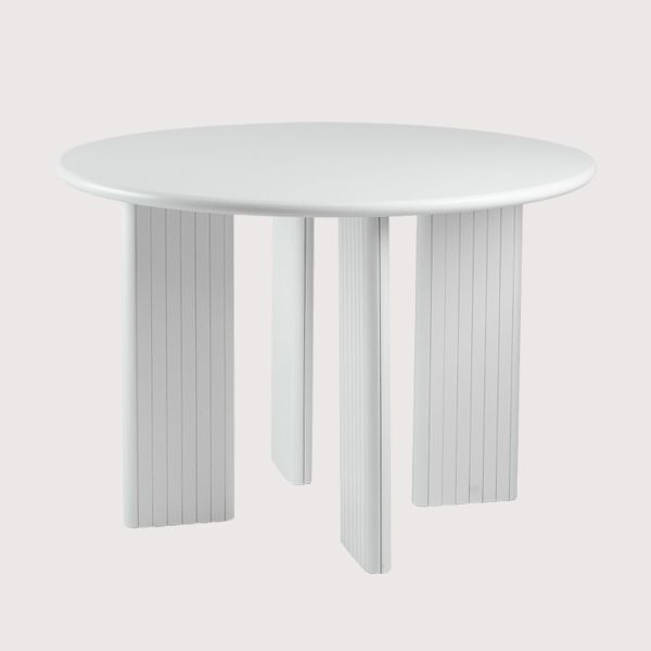 Rectangle Dining Table Engineer Wood Table in Yellow and White