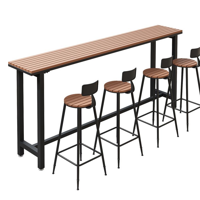 Industrial Counter Height Pub Set 1/2/5 Pcs Iron Stools Legs and Metal Base Bar Table