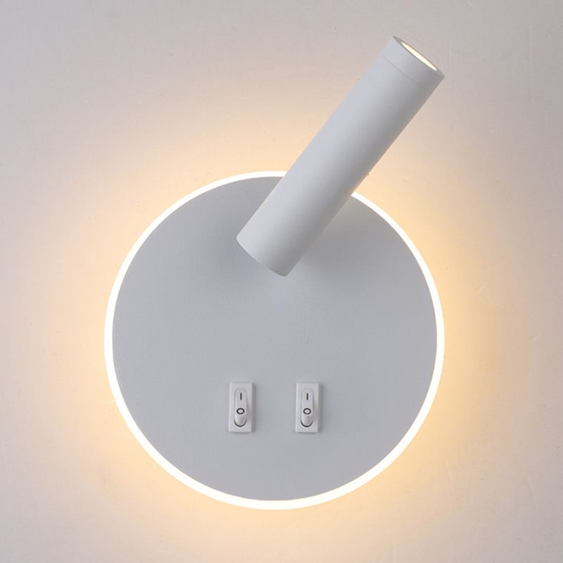 Luce di applique a muro 2 luci creative Luce da parete in metallo moderno per camera da letto