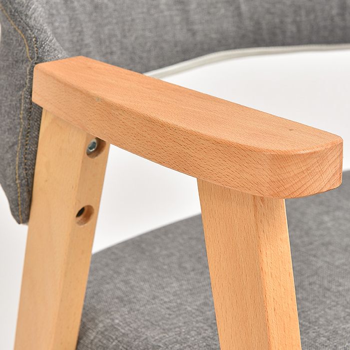 Silla de comedor de madera de estilo moderno con respaldo abierto, sillón lateral de comedor para cocina