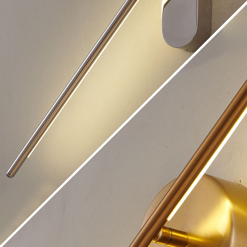 Zeitgenössischer Stil linearer LED -Wandlampe Metall 1 Licht Wandleuchte Leuchten