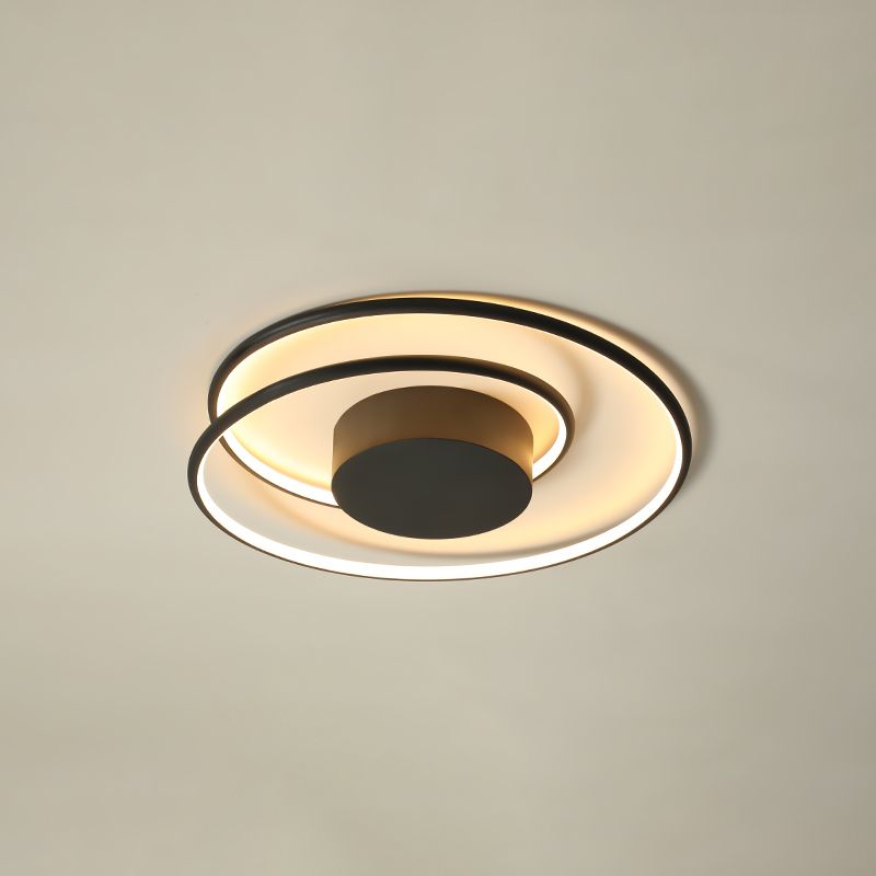 Line Shape LED Ceiling Lamp Modern Aluminium 1 Light Flush Mount for Study Bedroom