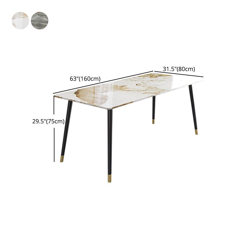 Glam Style 1/4/7 Pieces Dining Set Sintered Stone Dining Table for Home Use