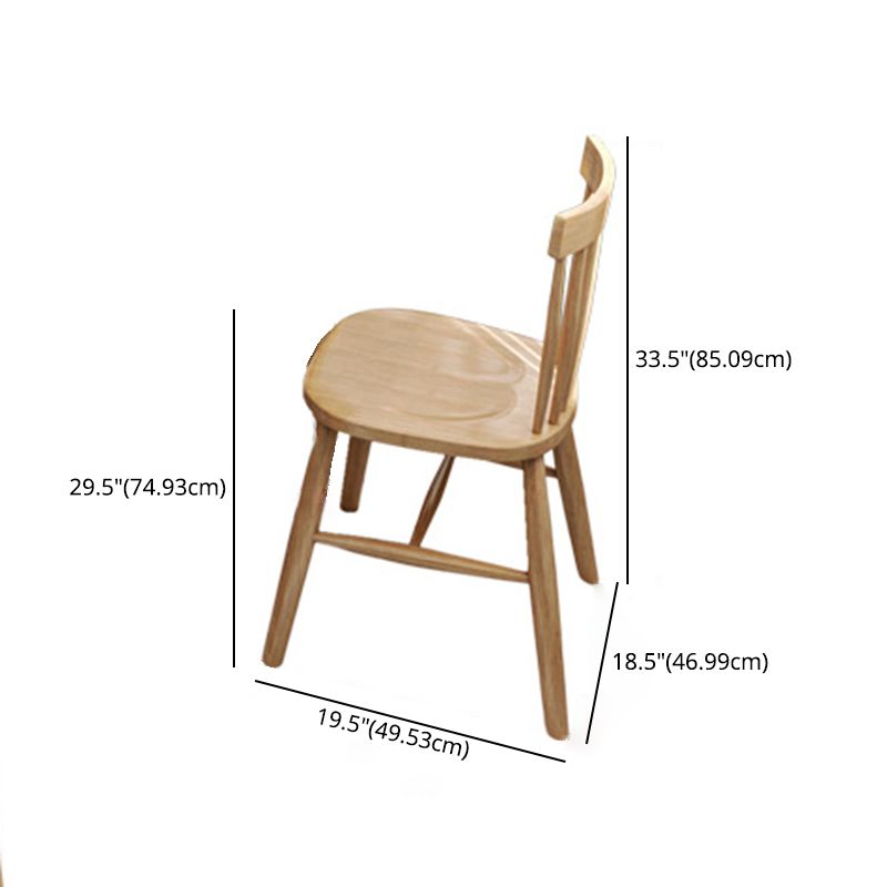 Modern Style Solid Wood Dining Set with Rectangle Shape Table and 4 Legs Base