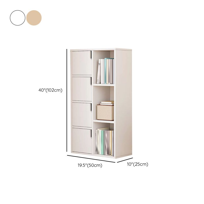 Simple Side Cabinet with Doors Modern Faux Wood Accent Cabinet