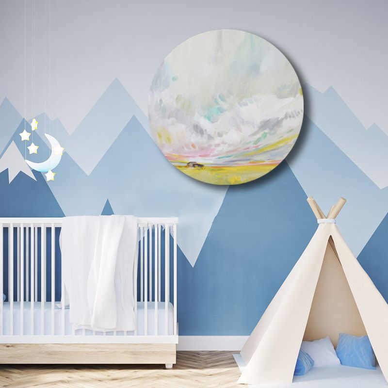 Contemporary Art Hand Painted Canvas  Pastel Color Prairie-Scape Painting, Multiple Sizes Options