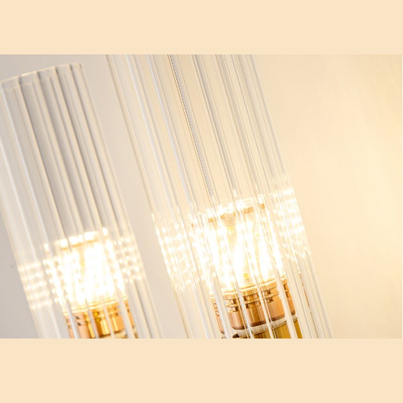 Pure Glass Wall Sconce in Modern Creative Style Wrought Iron Wall Lamp for Living Room