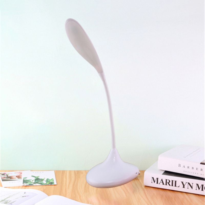 Rotatable Arm LED Standing Desk Lamp Blue/White USB Charging Reading Light for Study