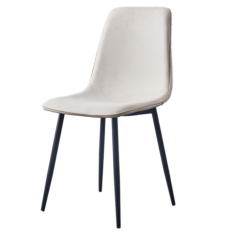 Sillas de estilo moderno, silla sin brazos con patas de metal para cocina