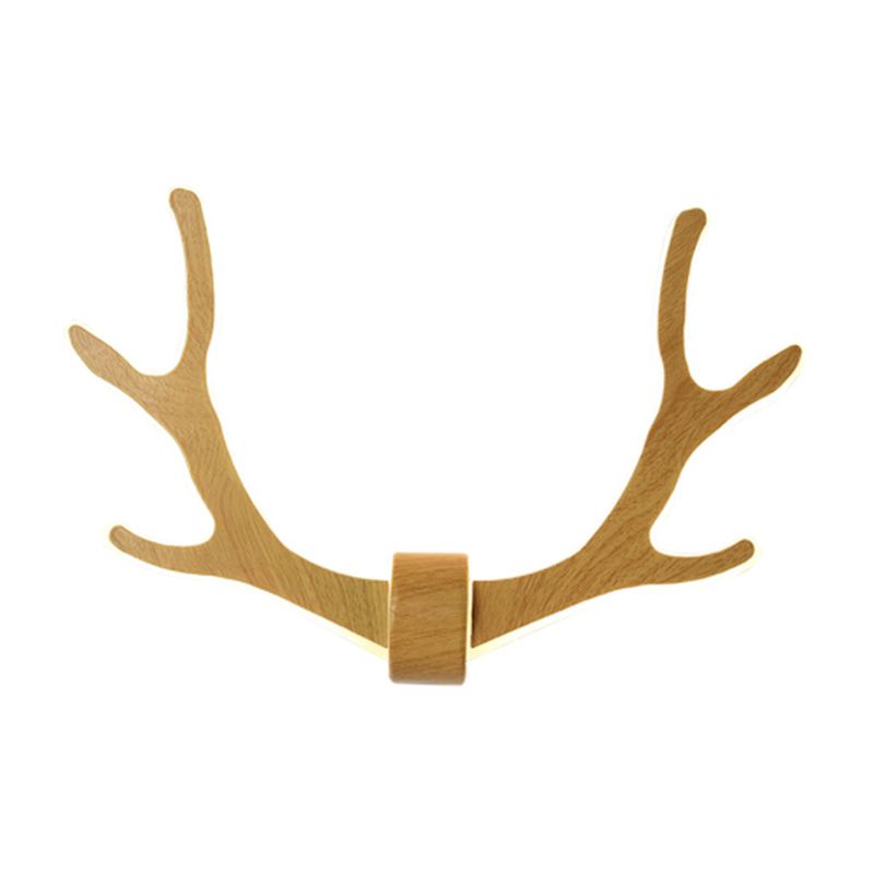 Wooden Antler Wall Sconce Lamp Nordic Style LED Wall Lighting Fixture for Corridor