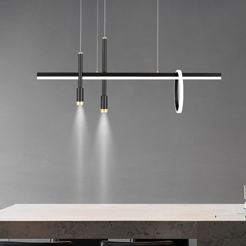 Modern Kitchen Pendant Lights Geometric Chandelier Lighting Fixtures with Acrylic Shade