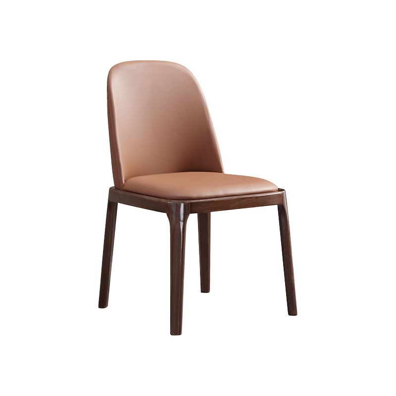 Faux Leather Dining Chairs Industrial Parsons Armless Side Chair