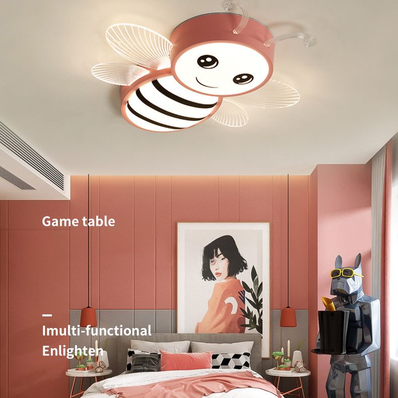 Bee-shaped  Flush Mount Light Fixtures Kids Acrylic Flushmount