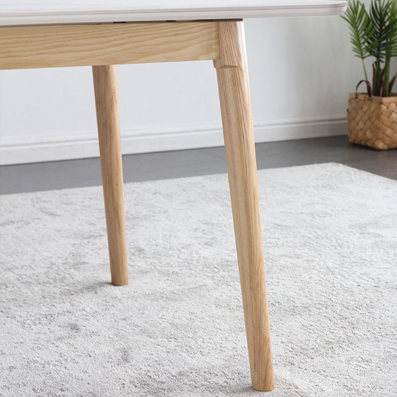 Mesa de comedor de piedra rectángulo Mesa de comedor de lujo tradicional para el hogar