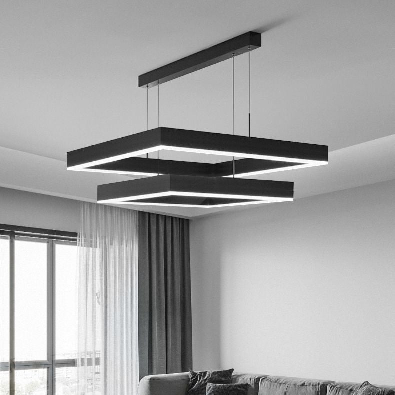 Multi-Tier Pendant Light Fixture Modern Minimalist Style Aluminum Pendant Lights