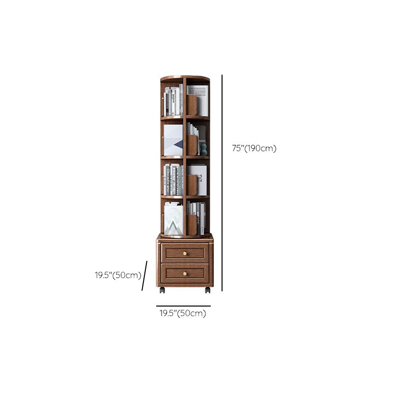 Minimalistic Wooden Accent Chest Living Room Chest with Shelves in Dark Brone