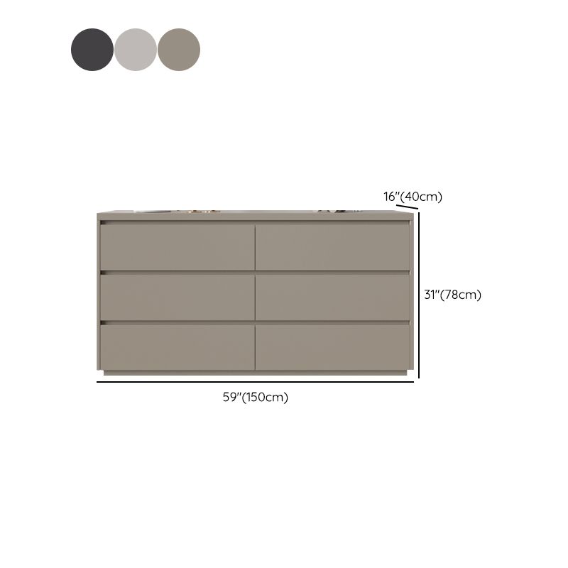 Modern Storage Chest Dresser Wooden Storage Chest with 6 Drawers