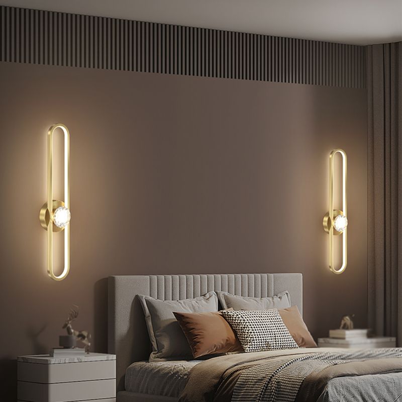 Metal LED Modern Wall Sconce Linear Shape Vanity Lamp with Acrylic Shade for Bathroom
