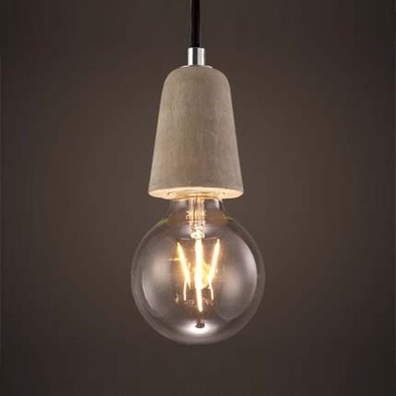 Small Ciment Pendant Light Ayémorrat nordique 1 Éclairage de suspension de tête pour salle à manger