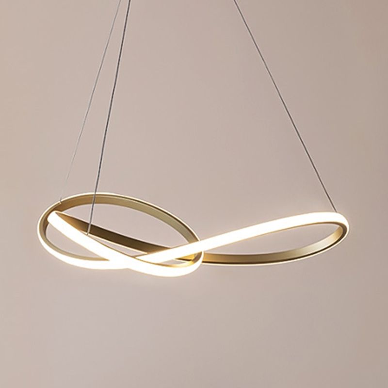 Spiralschatten Kronleuchter Licht modernes Metall 1 helles Kronleuchter -Beleuchtungsbestand