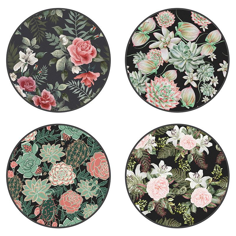 Prachtig bloemen bedrukt tapijt kleurrijk modern ronde binnen tapijt polyester wasbaar tapijt voor woonkamer