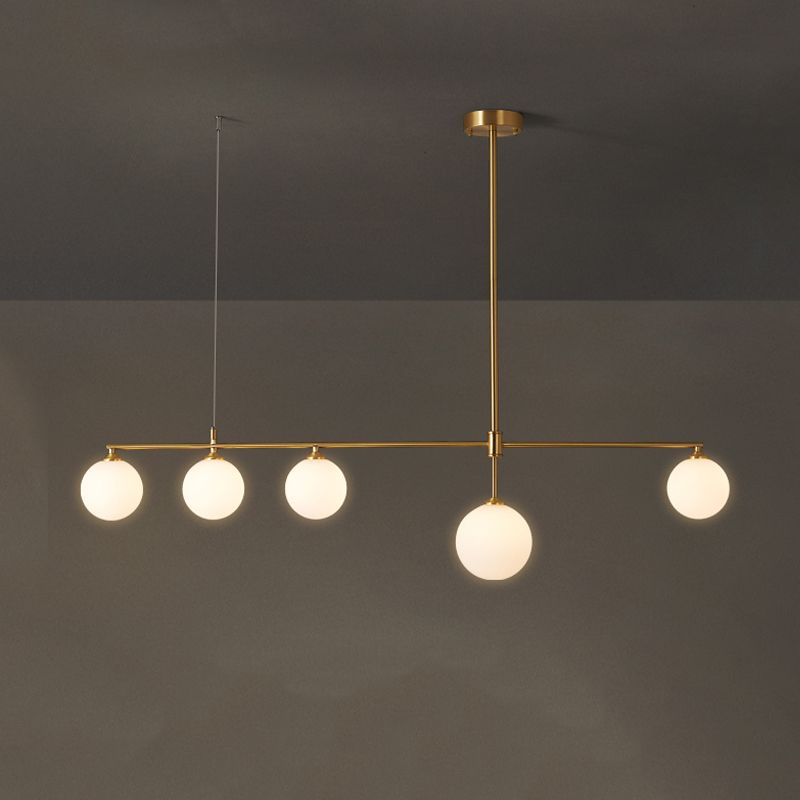 Simplicity Linear Hanging Lamps Glass Ceiling Pendant Light for Dining Room
