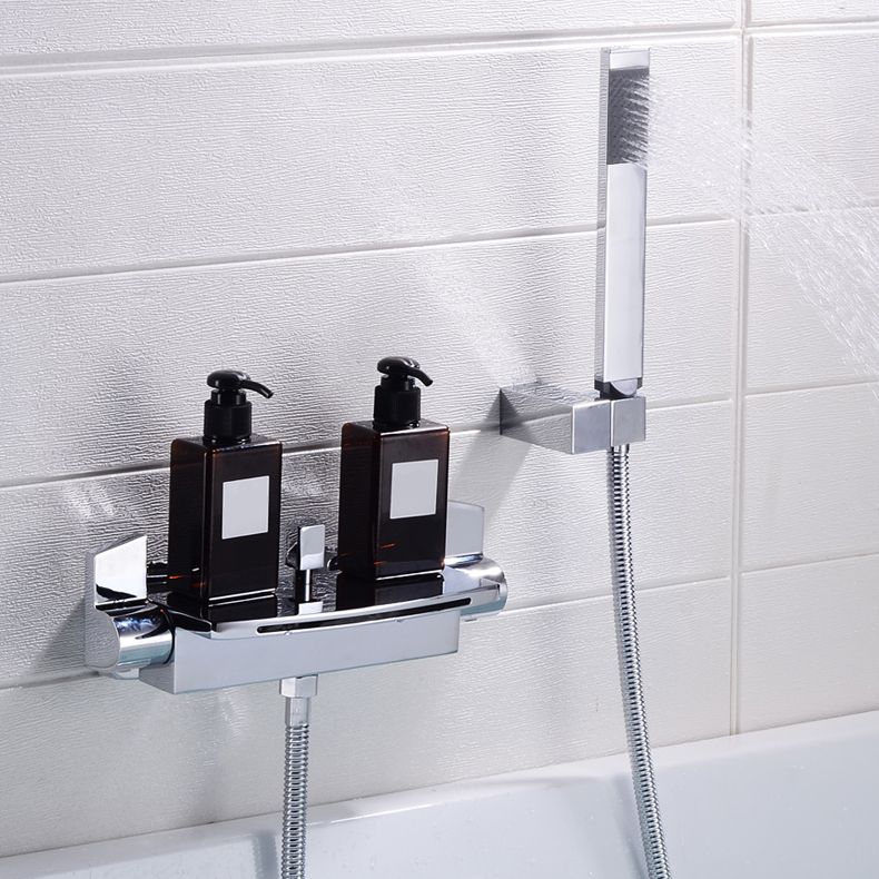 Wall Mounted Metal Tub Filler Low Arc Freestanding Bathtub Faucet