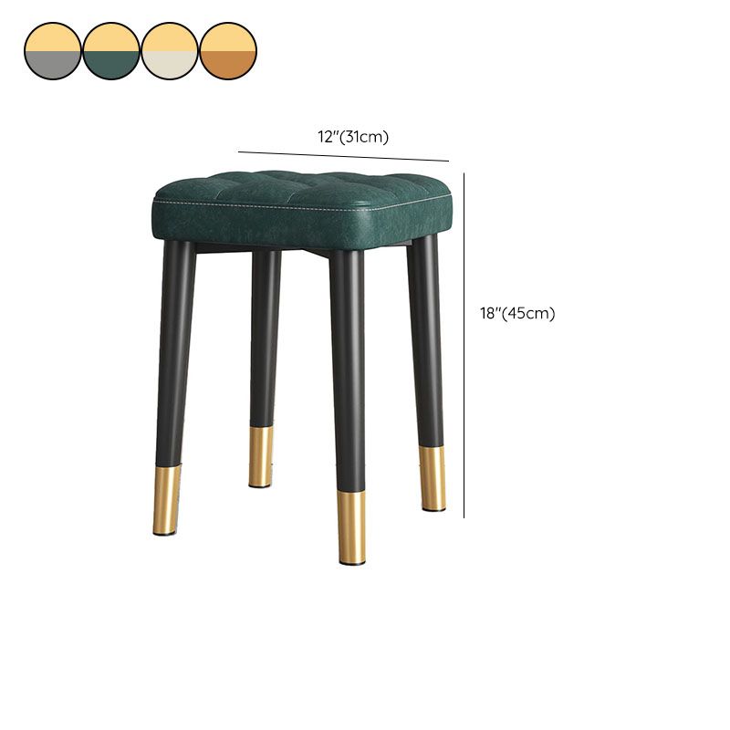 Modern Square Standard Leather Standard with Black Legs for Home