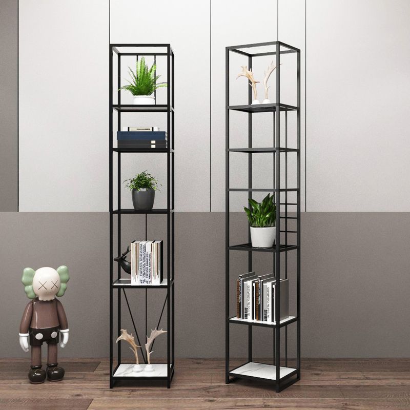 Libreria etagere aperta verticale industriale telaio in ferro -scaffale in legno fabbricato scaffale
