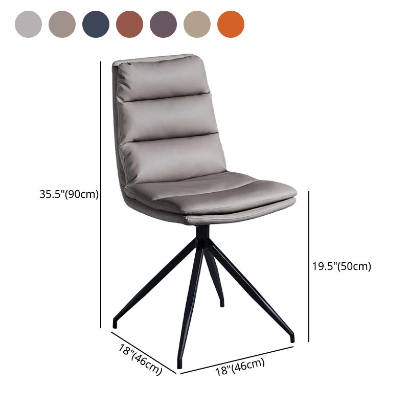 Chaises de salle à manger rembourrées scandinaves, chaises latérales sans accoudoirs à dossier solide pour un usage domestique