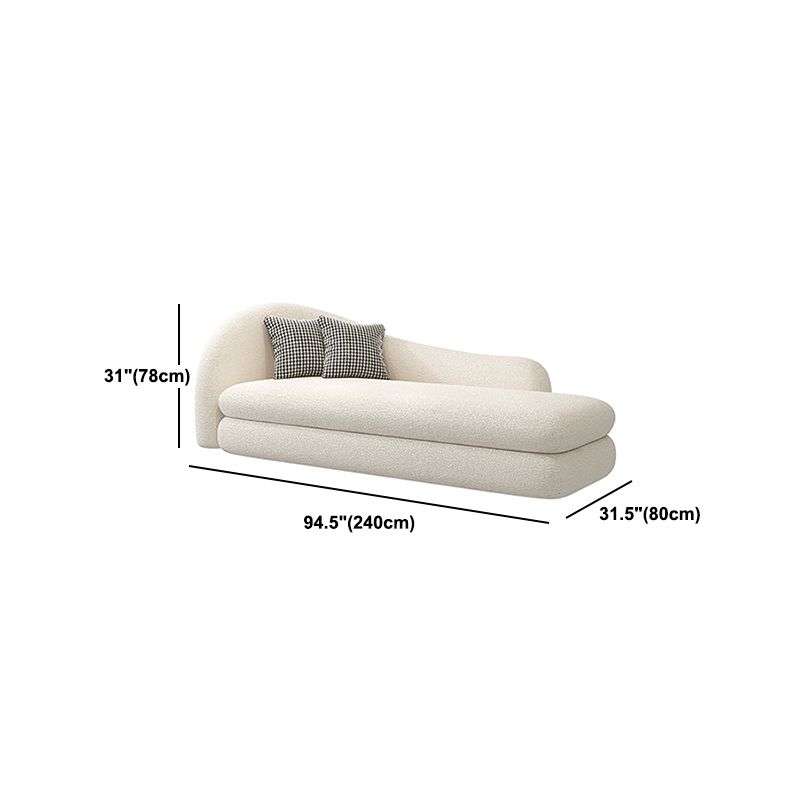Sloped Arm Curved Sofa Contemporary Tight Back in Beige for Living Room