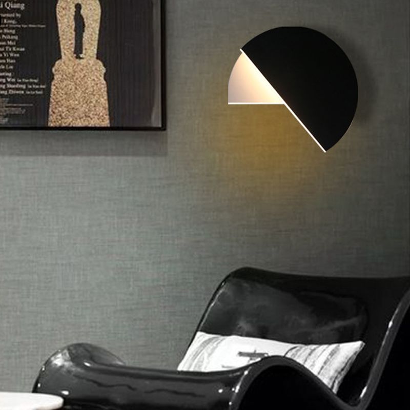 Iluminación de pared de sombra redonda de metal lámpara de pared de luz simple moderna