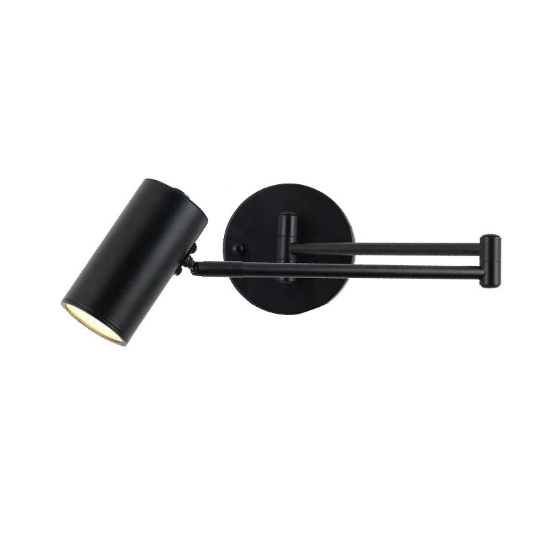 Modern Minimalist 1-Light Wall Lamp Aluminium Cylindrical Reading Wall Light for Bedroom