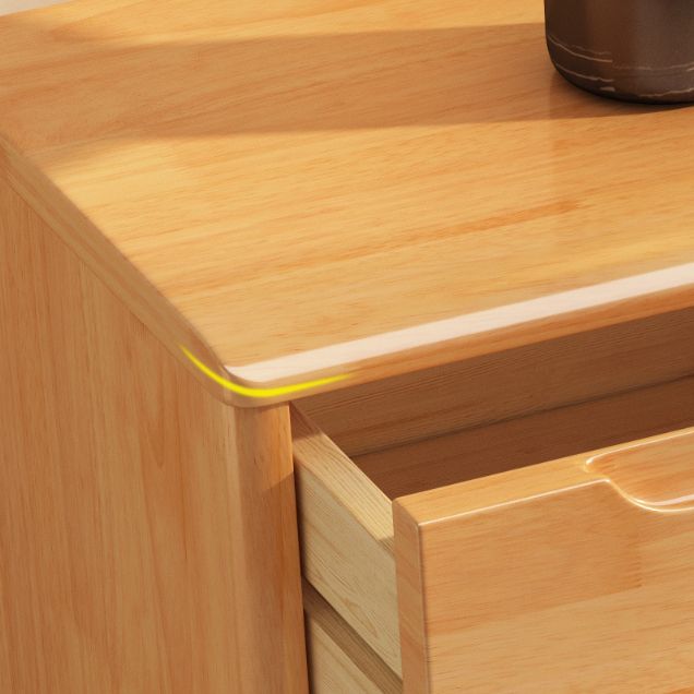 Rubberwood 15.4" D Accent Chest Drawers Included Storage Cabinet