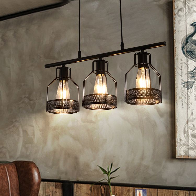 Metal Island Pendant Industrial Style Island Light Fixtures for Living Room