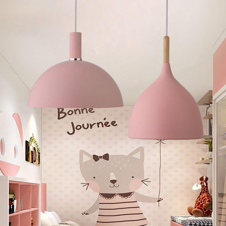 Dome in metallo appeso alla luce nordica in stile minimalista 1 lampada appesa alla luce per soggiorno