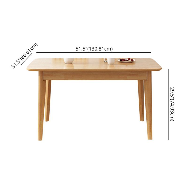 Minimalist Style Dining Room Sets with Solid Wood Dining Table and Chairs