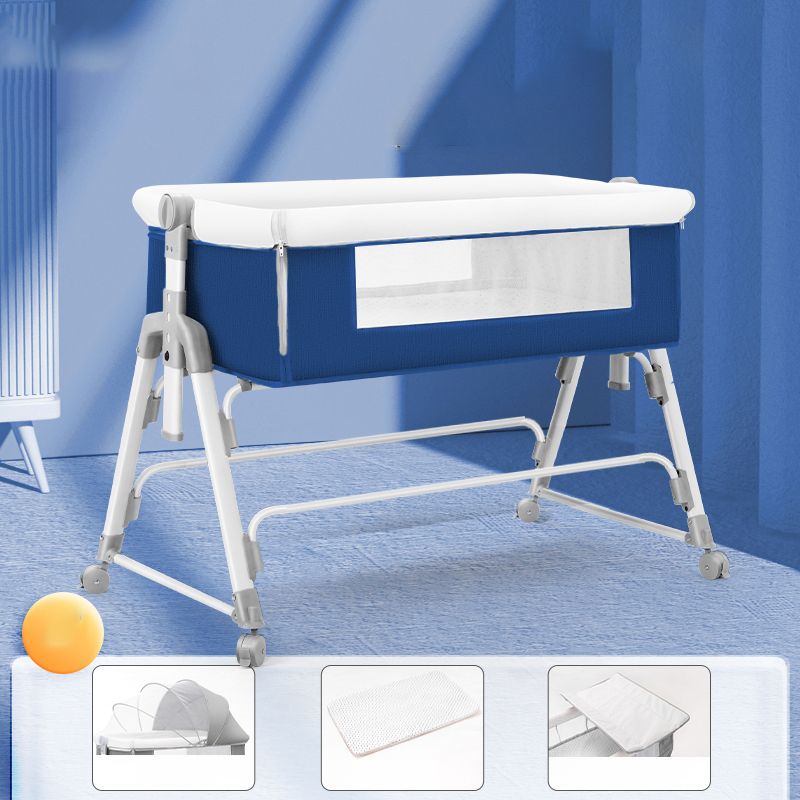 Metal Rocking Newborn Bedside Sleeper Foldable Rectangle  Bedside Crib