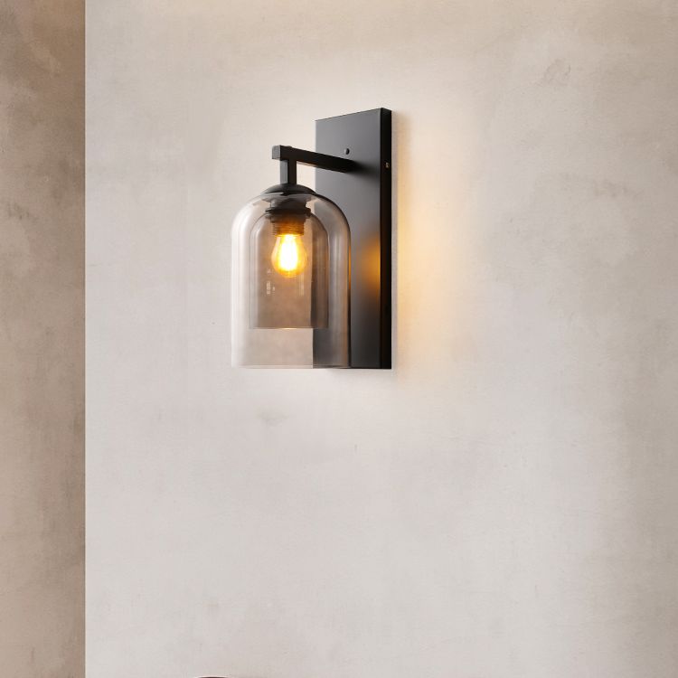 Lámpara de pared sombreada de estilo nórdico luminoso de pared de la pared del dormitorio del dormitorio