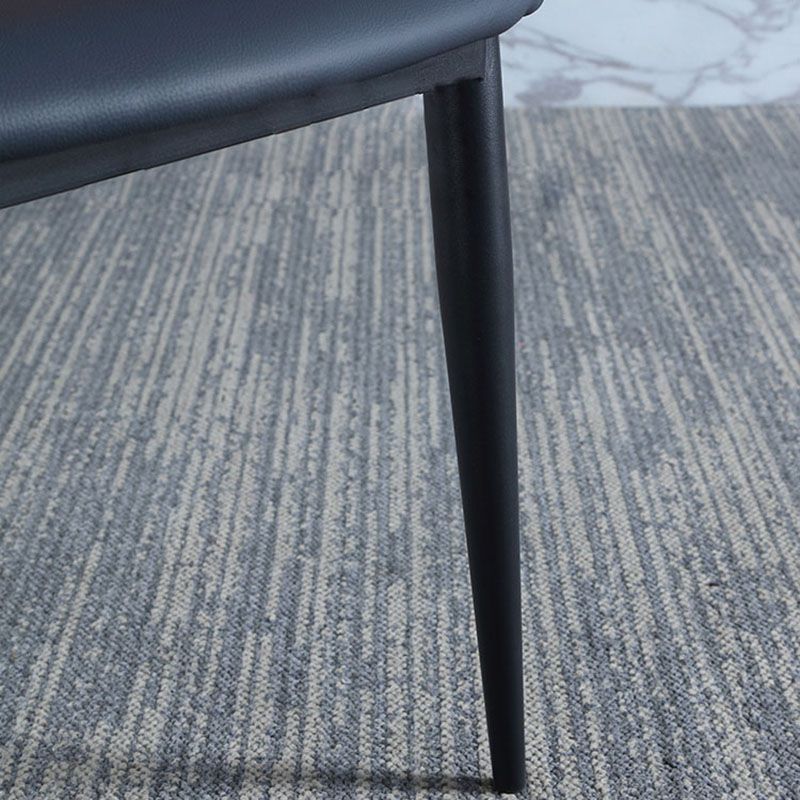 Silla de comedor de metal industrial, sillón de comedor de cuero sintético para uso en restaurantes