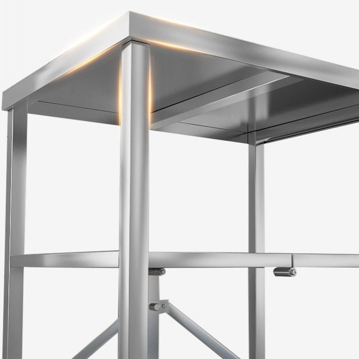 Modern Metal Prep Table Home Kitchen Prep Table with Shelves